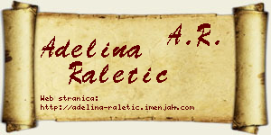 Adelina Raletić vizit kartica